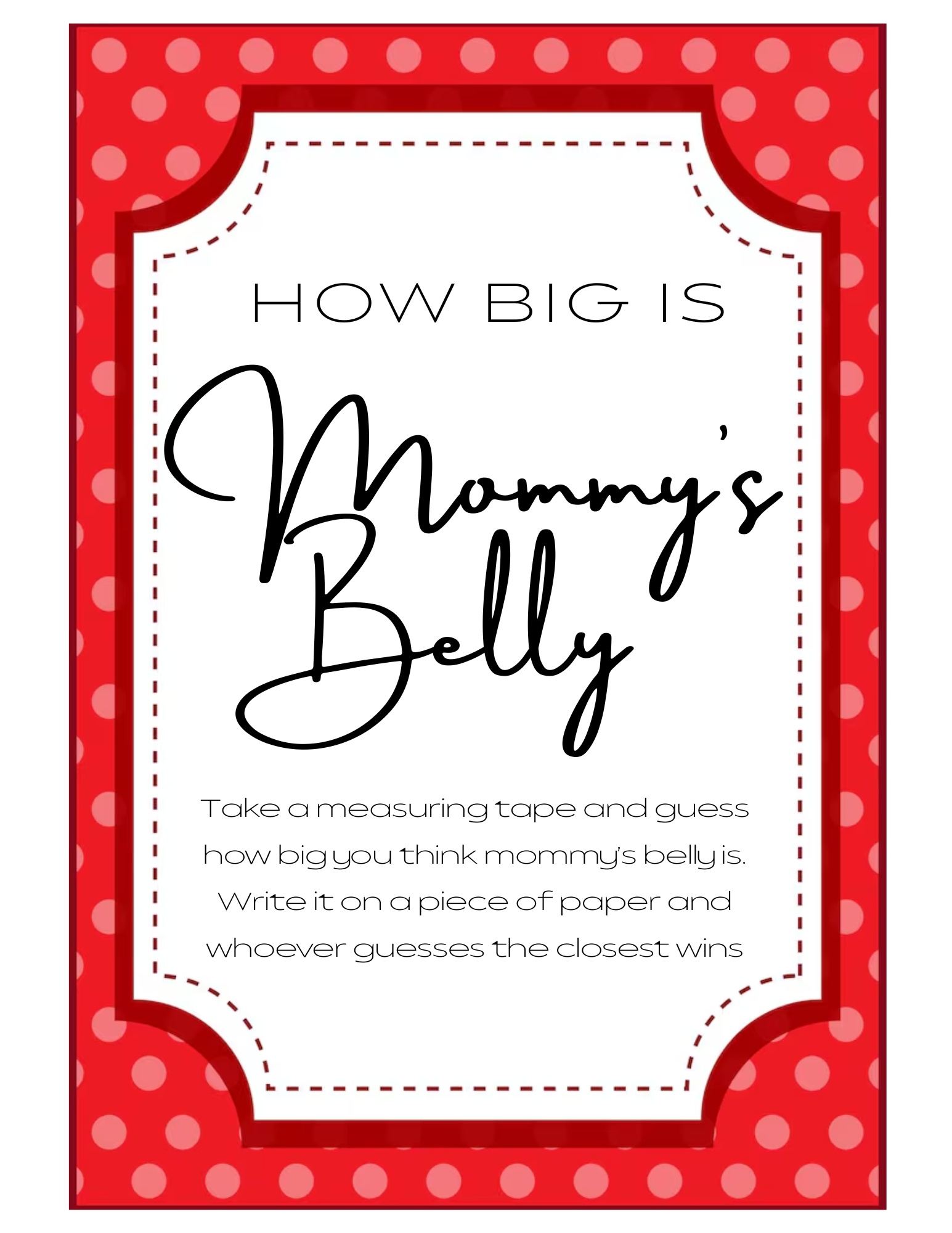 Printable Baby Shower Game Digital Download PDF