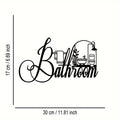 Elegant Minimalist Bathroom Sign - Premium Iron Wall Art with Modern Crafted Design, Reusable and Removable - Ideal for Home, Office, Bedroom, Patio, Kitchen, Courtyard Walls, Coffee Shop, Dance Hall, Bar, Rustic, Farmhouse D
